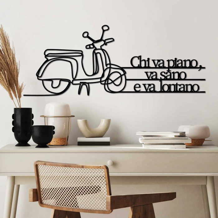 Wallity Lontano 2 Accesorio Decorativo de Pared de Metal Negro